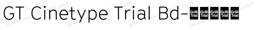 GT Cinetype Trial Bd字体转换